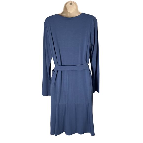 NWT J. Jill Wearever Belted A Line Jersey Knit Dress in Twilight Blue Size M - Picture 5 of 10